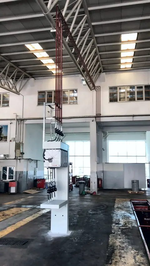 Kolona monteli yağ dağıtım istasyonu